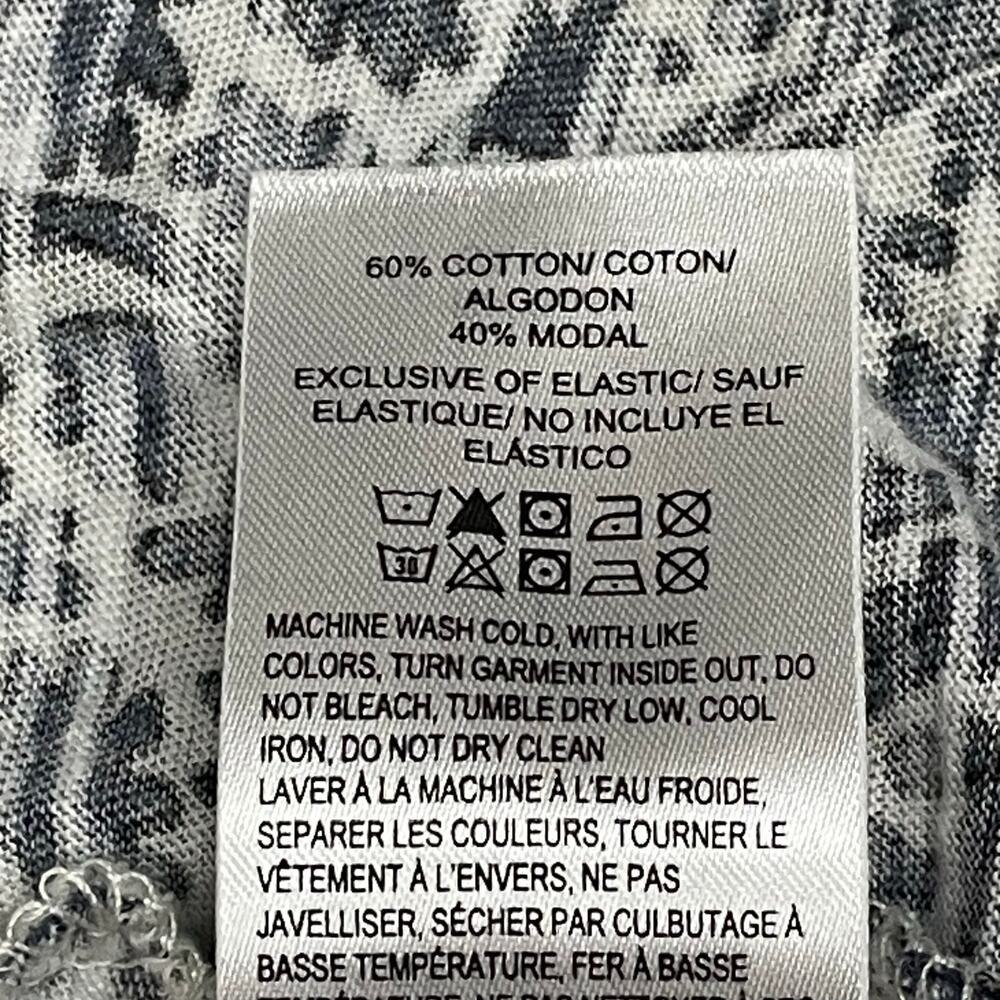 Lucky Brand Vine Print Peasant Top Wide Smocked Cuffs Size Large - Picture 5 of 9